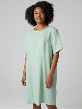 Vintage Hanes Signature Collection Pistachio Green Shift Dress (18)